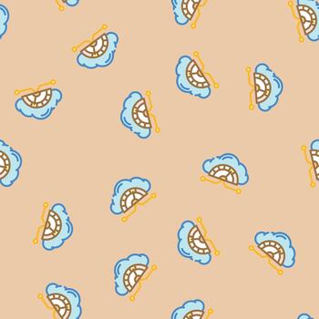 bandwidth cloud computing seamless pattern vector