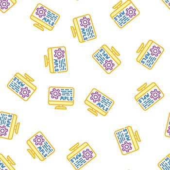 mpls protocol seamless pattern vector