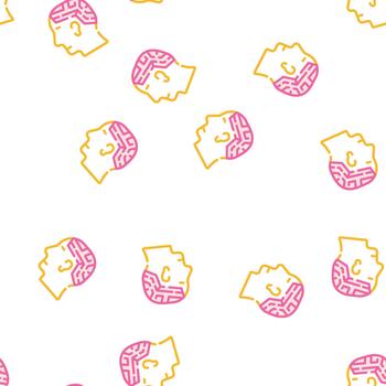 finding solution, maze seamless pattern vector