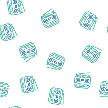 control panel seamless pattern flat vector