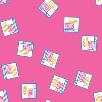 sql query database seamless pattern vector