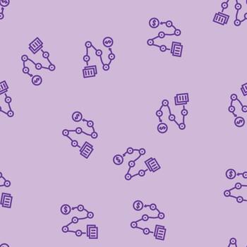 payroll processing line seamless pattern vector
