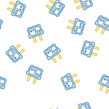 adapter socket seamless pattern vector