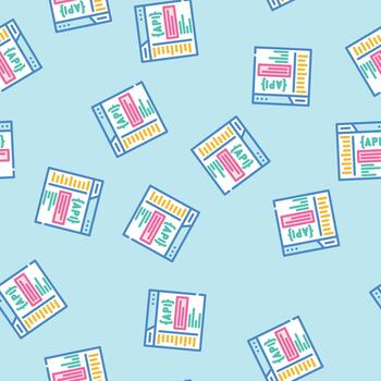 api documentation technical writer seamless pattern vector