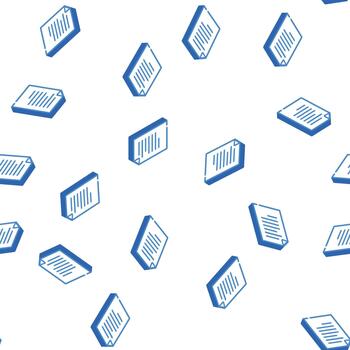 document electronic isometric icon seamless pattern vector