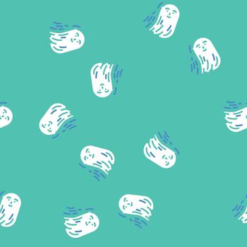 fly ghost seamless pattern vector