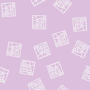 programmer worker line seamless pattern flat vector