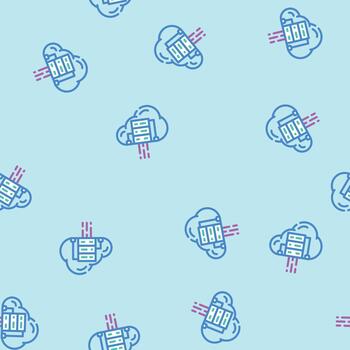 nube informática software sin costura modelo vector