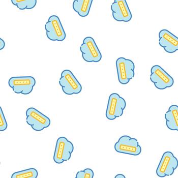 memory cloud storage seamless pattern vector