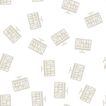 generating protein cell using computer code glyph seamless pattern vector