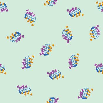 support machine svm algorithm isometric icon seamless pattern vector