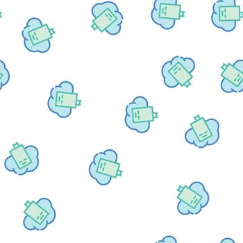 documento nube almacenamiento sin costura modelo vector