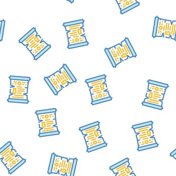 scroll with magic spell seamless pattern vector