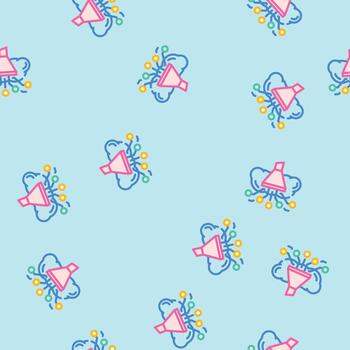 analytics cloud computing seamless pattern vector