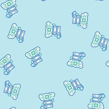 infrastructure cloud computing seamless pattern vector