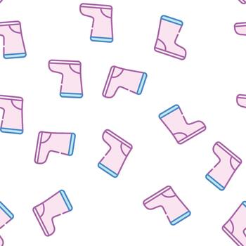 waterproof boot seamless pattern vector