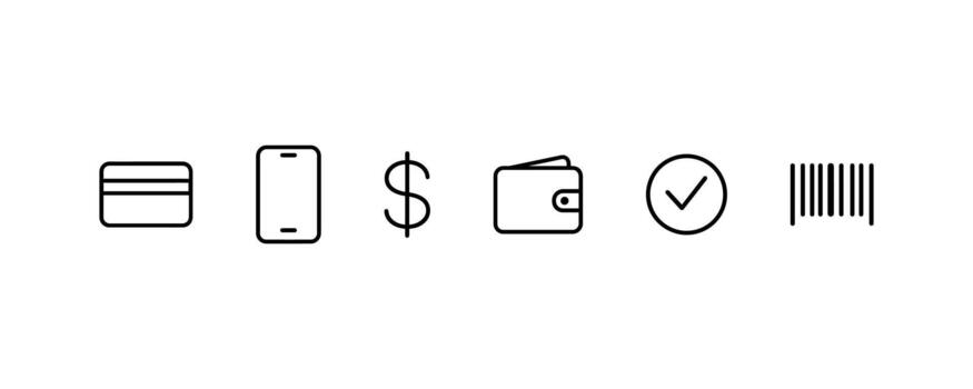 Payment icons set vector