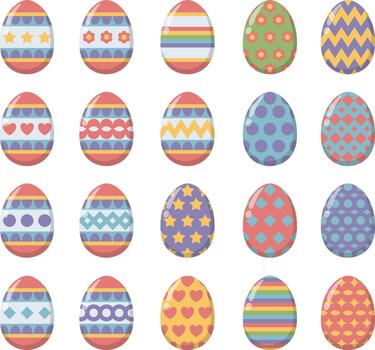 linda Pascua de Resurrección huevo modelo haz vector