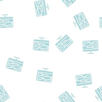 computer forms folder glyph seamless pattern vector