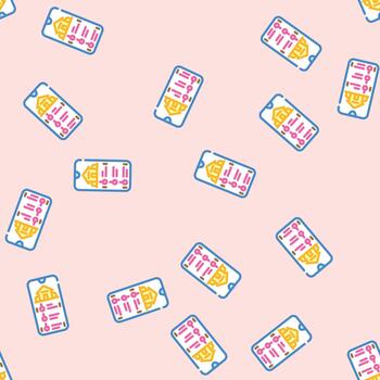 app controlled forms seamless pattern vector