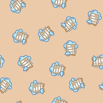 cloud database seamless minimal pattern vector