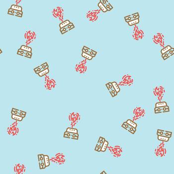 pack flame sensor module seamless pattern vector