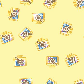 debugging code styles software seamless pattern vector