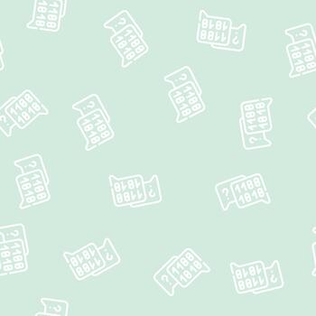 binary code and question mark quote frame line seamless pattern range vector