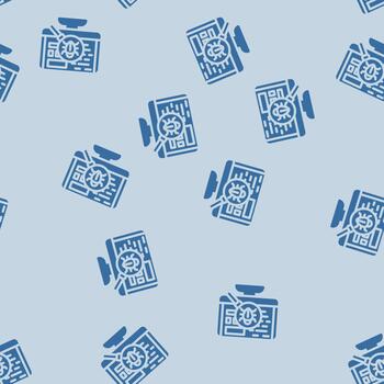 series debugging code software glyph seamless pattern vector