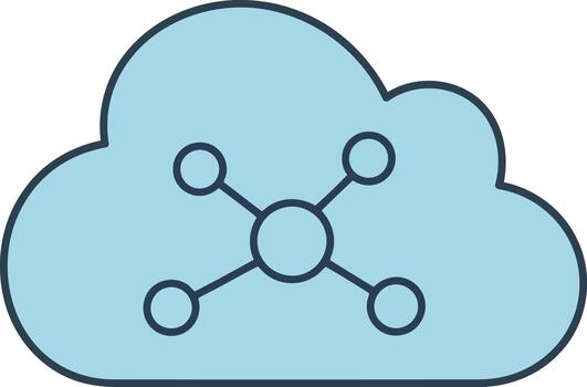 Cloud Computing Network Connection vector