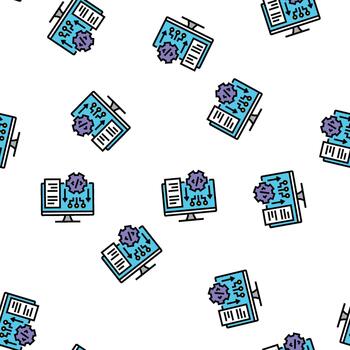 software system seamless pattern vector