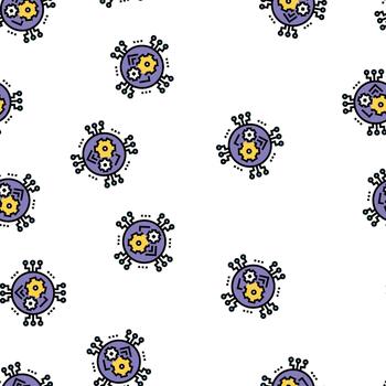 technology system seamless pattern vector