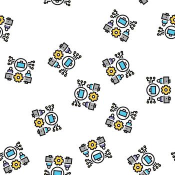 work system seamless pattern vector
