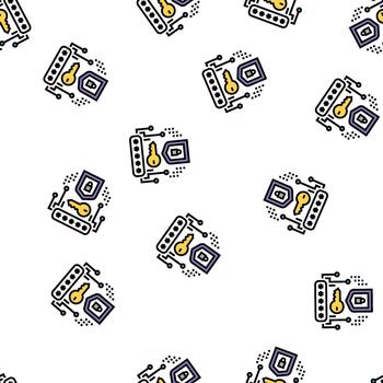 security system seamless pattern vector