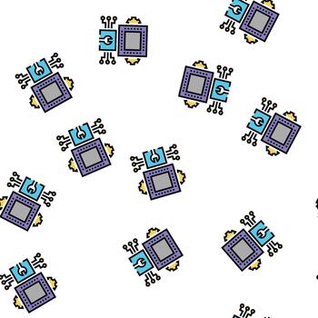 engineering system seamless pattern vector