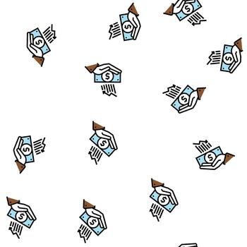 finance problem seamless pattern vector