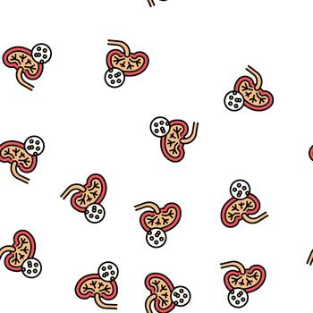 kidneys problem seamless pattern vector