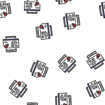 tablet debug seamless pattern vector