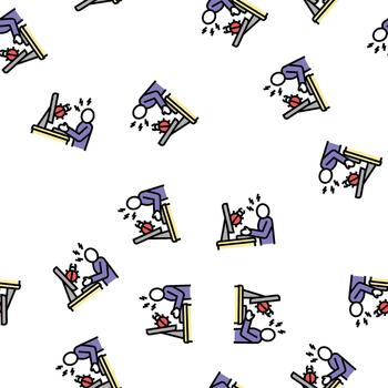 sysadmin fixing debug seamless pattern vector