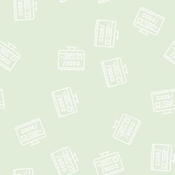 código en computadora pantalla línea sin costura modelo vector