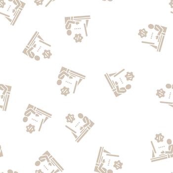 programmer coding and development glyph seamless pattern vector