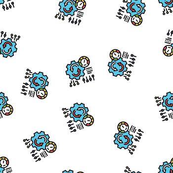 working process optimize seamless pattern vector