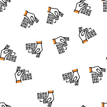 programming rfid chip seamless pattern vector