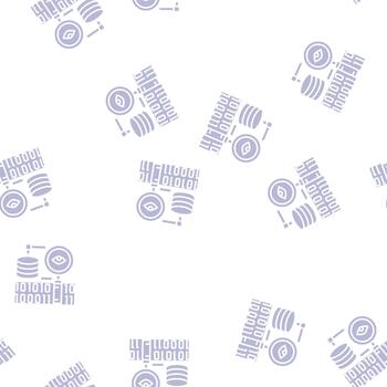 analysis binary digital processing glyph seamless pattern vector