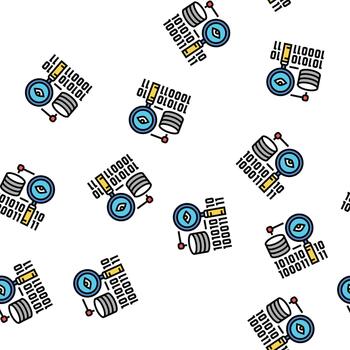 análisis binario digital Procesando sin costura modelo vector