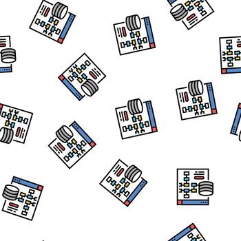 digital Procesando sin costura modelo plano vector