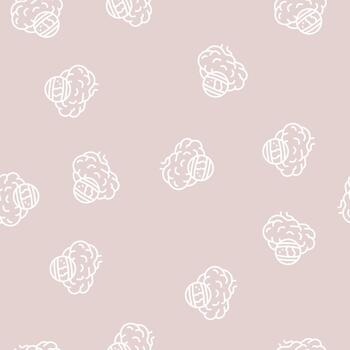 stroke brain problem line seamless pattern vector