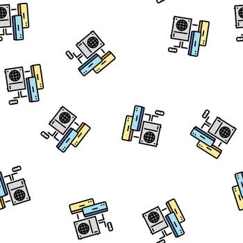 split system seamless pattern vector