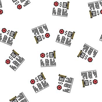 software developing seamless pattern vector