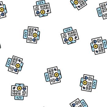application development seamless pattern vector